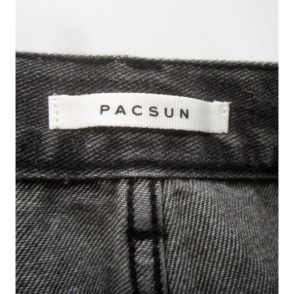 Pacsun Jeans 27 Dad High Rise Raw Hem Denim Button Fly Dark Wash - Picture 8 of 12
